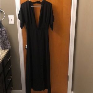 Black v neck maxi